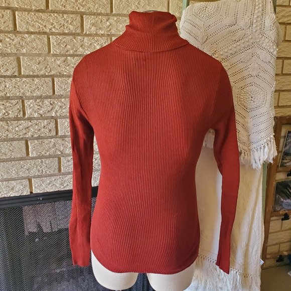Pierre Cardin Vintage Rib Knit Turtleneck Sweater S/M - Picture 4 of 5